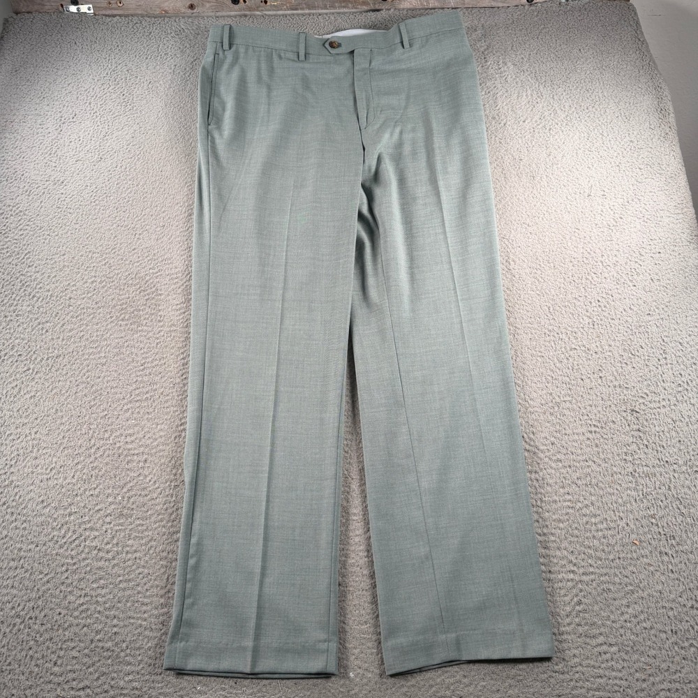 Ralph Ralph Lauren Dress Pants Slim Fit Mens 38x32 Green Stretch Flat Front